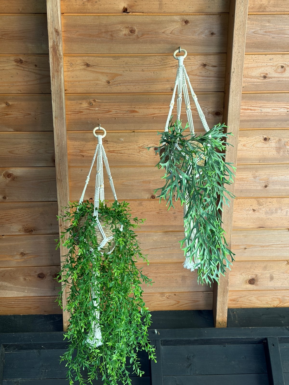Touw en mand voor hangplanten, Huis en Inrichting, Ophalen of Verzenden, Nieuw, Rond, Riet