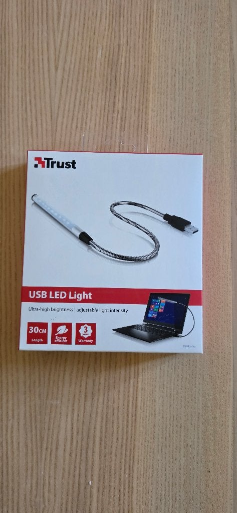 Trust 20657 USB LED lamp 30 cm NIEUW ongeopend, Led-lamp, Nieuw, Overige fittingen, Ophalen of Verzenden