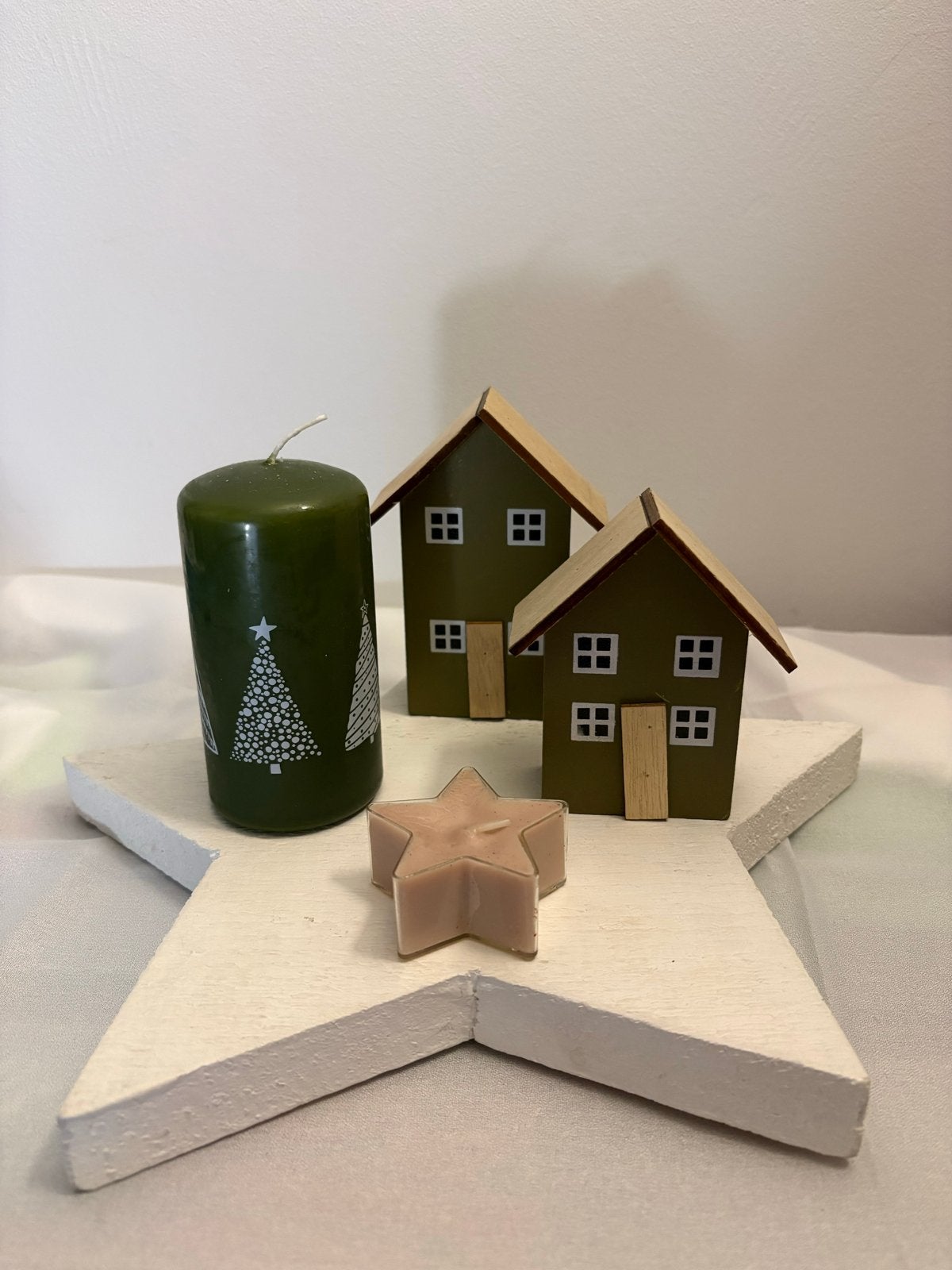 Ster met decoratie, Ophalen of Verzenden, Zo goed als nieuw, Hout