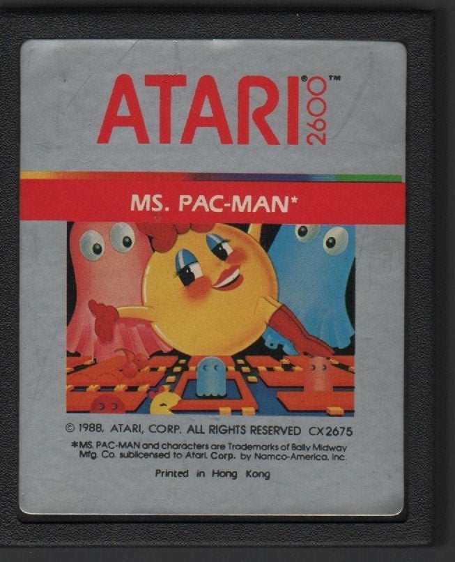 Ms. Pac-Man Atari 2600 Cartridge - Klassieke Arcade, Spelcomputers en Games, Puzzel en Educatief, Gebruikt, 1 speler, Eén computer