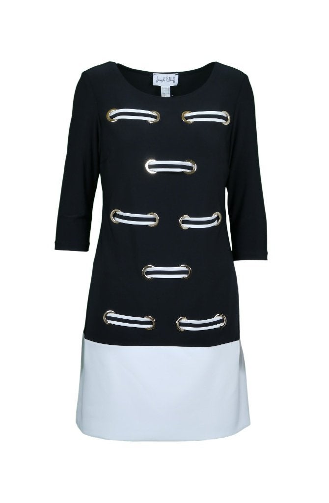 Joseph Ribkoff vlot aparte zwart/witte jurk mt 44, Kleding | Dames, Meerkleurig, ., Maat 42/44 (L), Joseph Ribkoff
