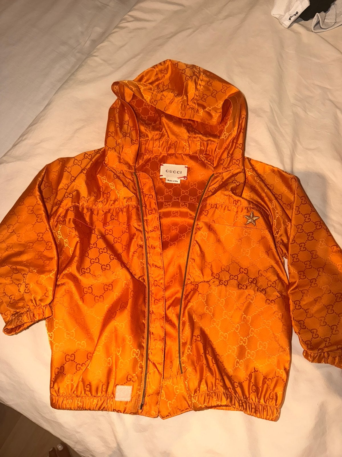 ORIGINELE GUCCI BABY JASJE - MAAT 18/24 mnden, Ophalen of Verzenden, Zo goed als nieuw, Regenjas