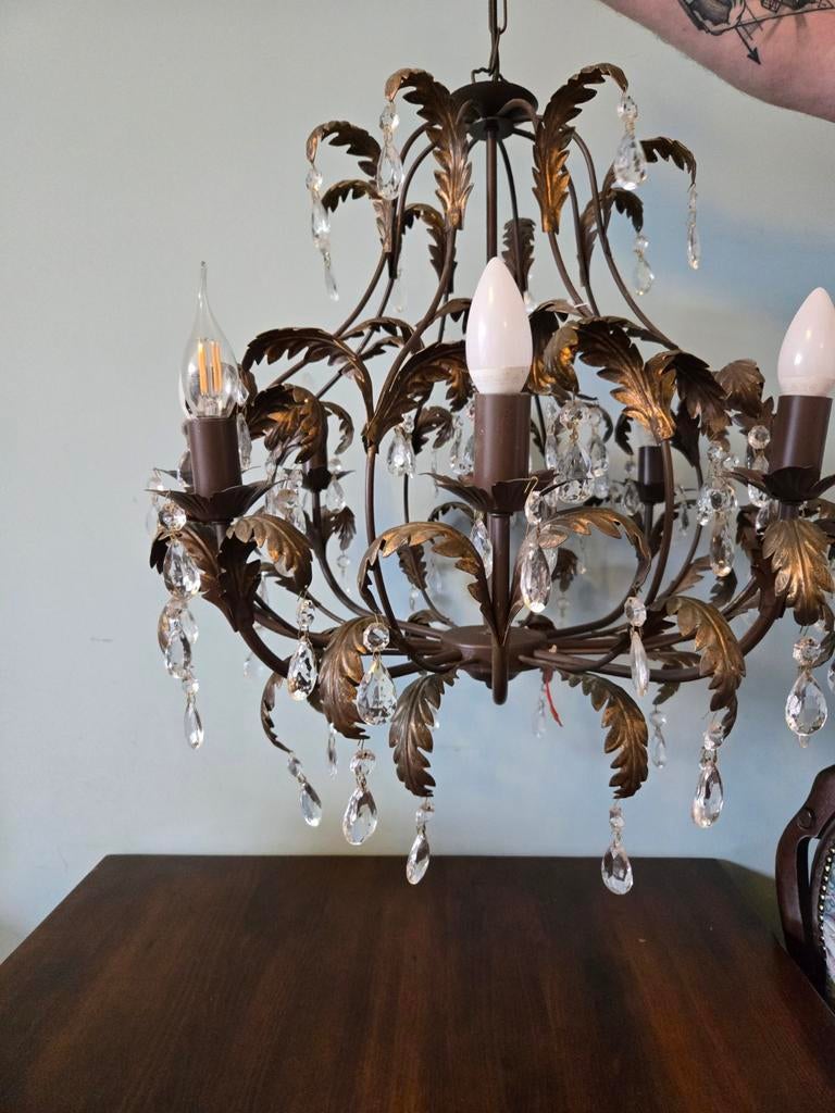 Lamp met mooie glans steentjes, Ophalen of Verzenden, Gebruikt, Metaal