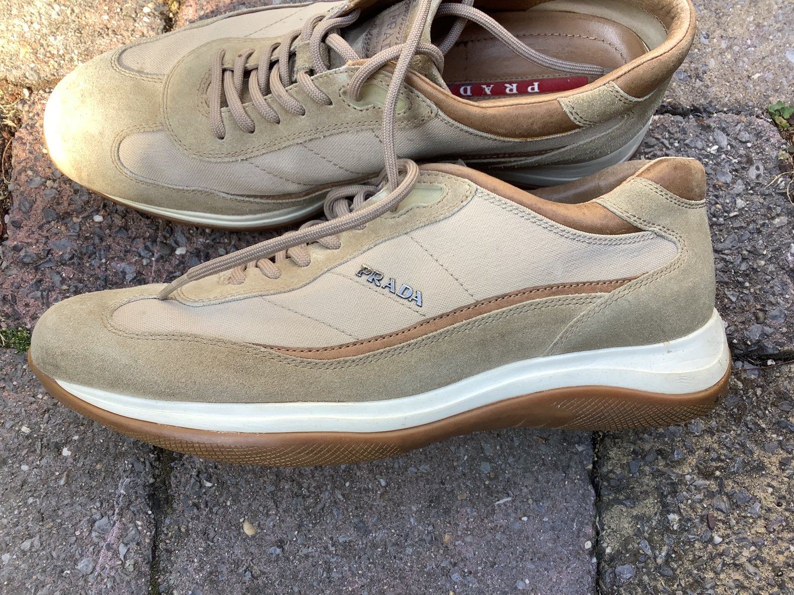 Originele Prada maat 42, Kleding | Heren, Schoenen, Ophalen, Zo goed als nieuw, Zwart