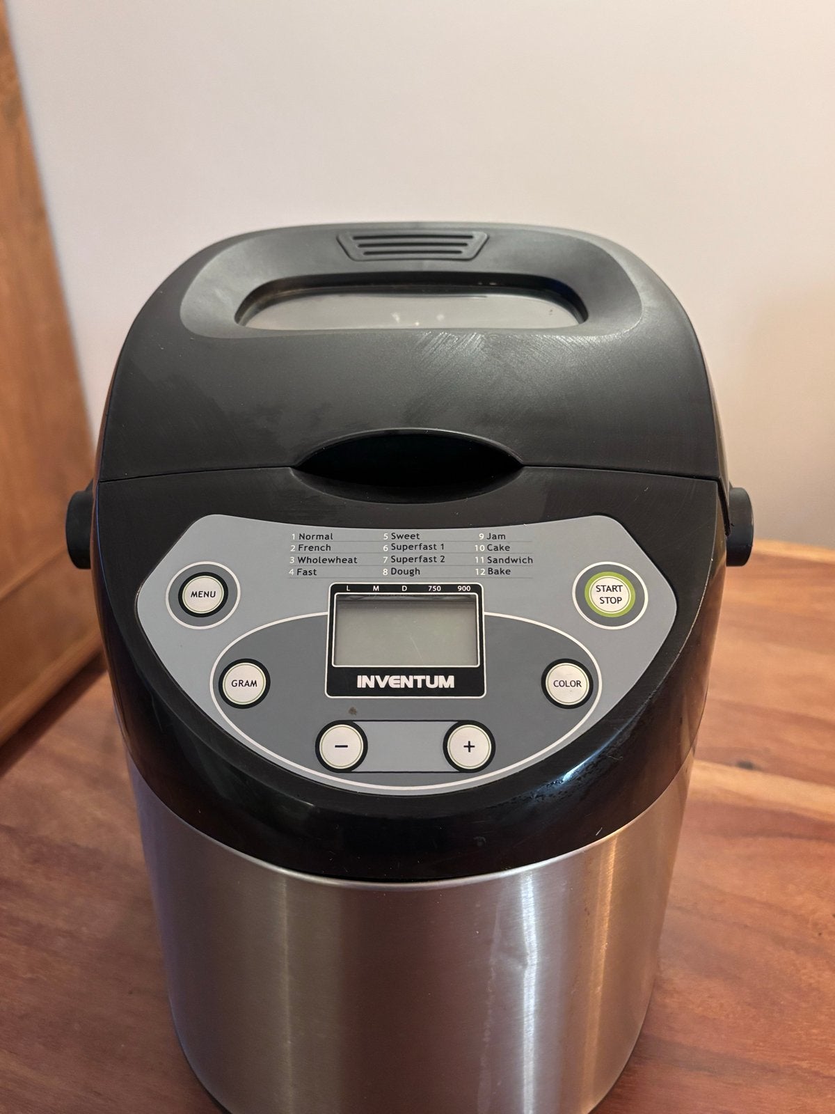 Inventum Broodbakmachine BM90, Witgoed en Apparatuur, 800 tot 1200 gram deeg, Zo goed als nieuw, Kijkvenster, Ophalen