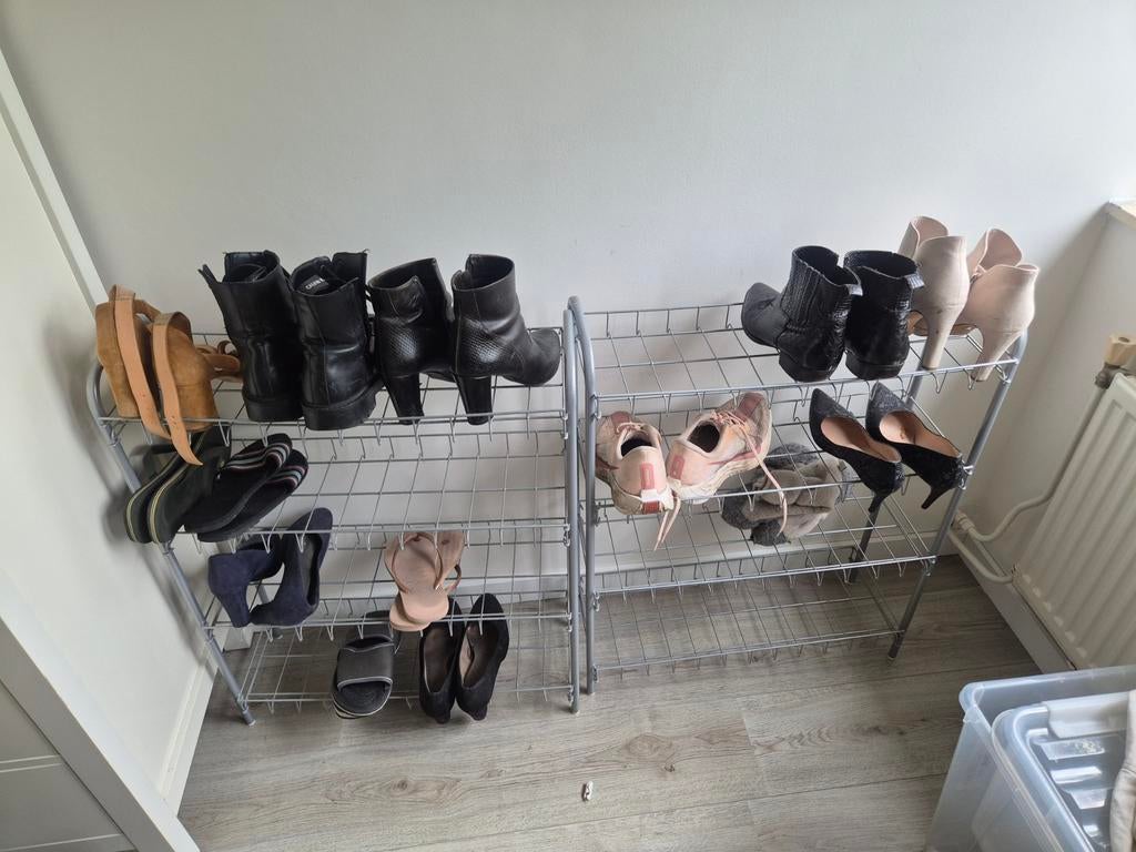 Metalen schoenenrek met 4 niveaus, Ophalen, Gebruikt