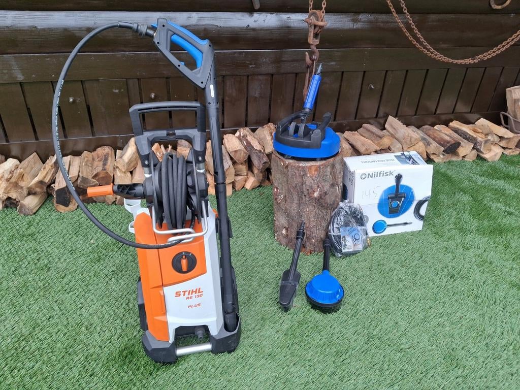 Stihl RE 130 Plus hogedrukreiniger met nieuw accessoires, Ophalen, Stihl, Met autostop en -start, Zo goed als nieuw
