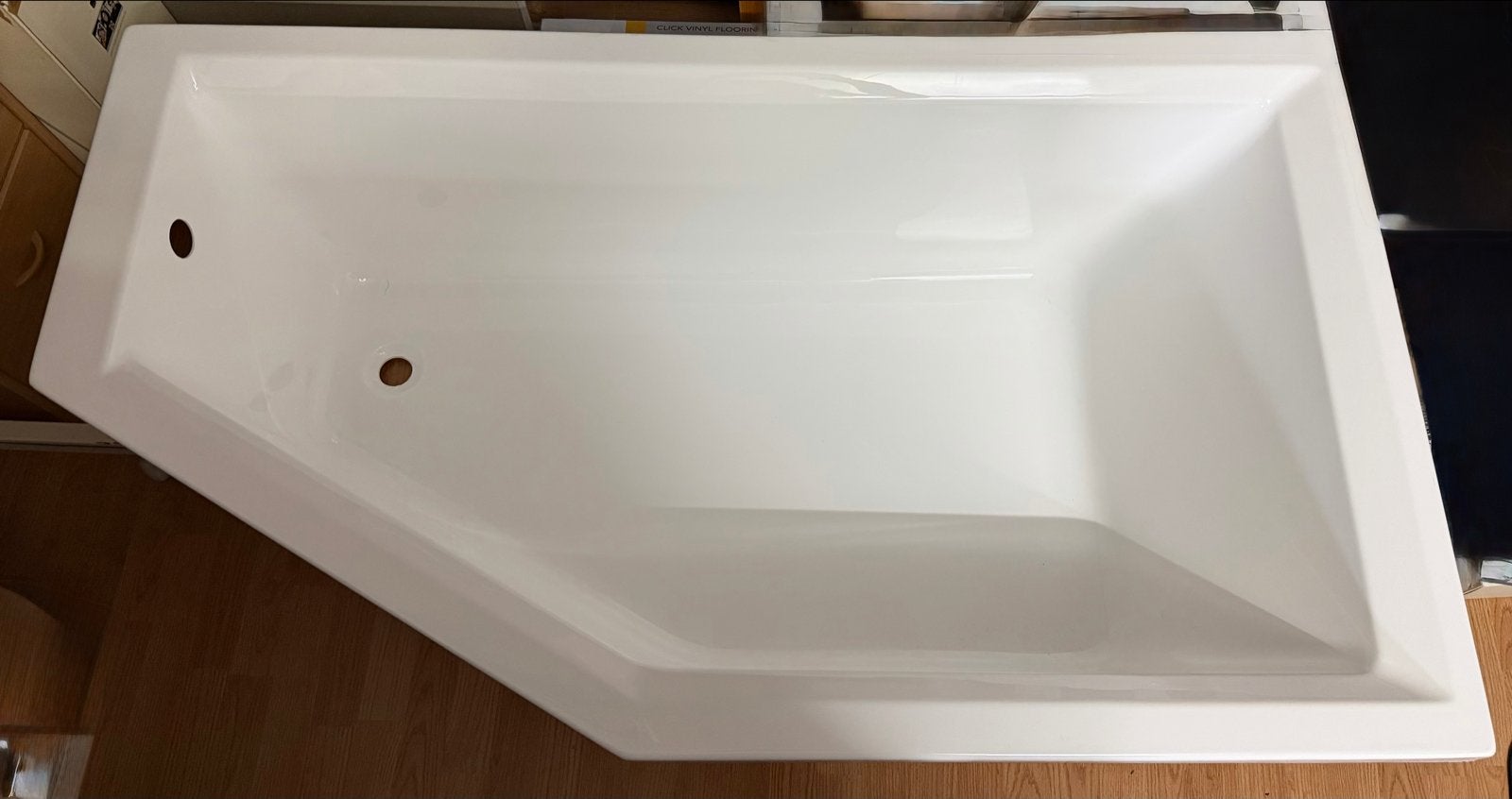 Acryl Hoekbad Inbouw - Kleine barst, makkelijk te fiksen, Ophalen, Bad