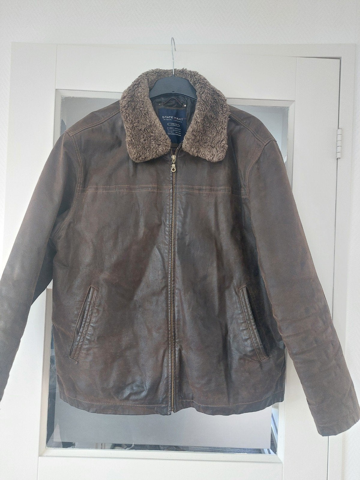 Leren herenjas State of Art, 2XL, Kleding | Heren, Jassen | Winter, Bruin, Overige maten, Gedragen, Ophalen