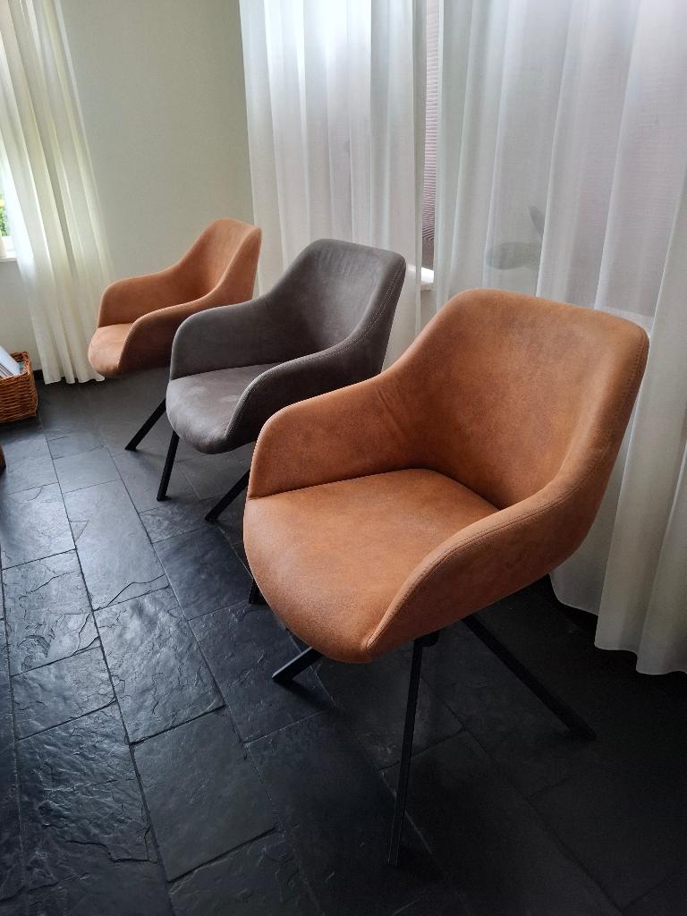 6 eetkamerstoelen, Huis en Inrichting, Stoelen, Ophalen, Gebruikt, Overige kleuren, Kuip eetkamerstoelen