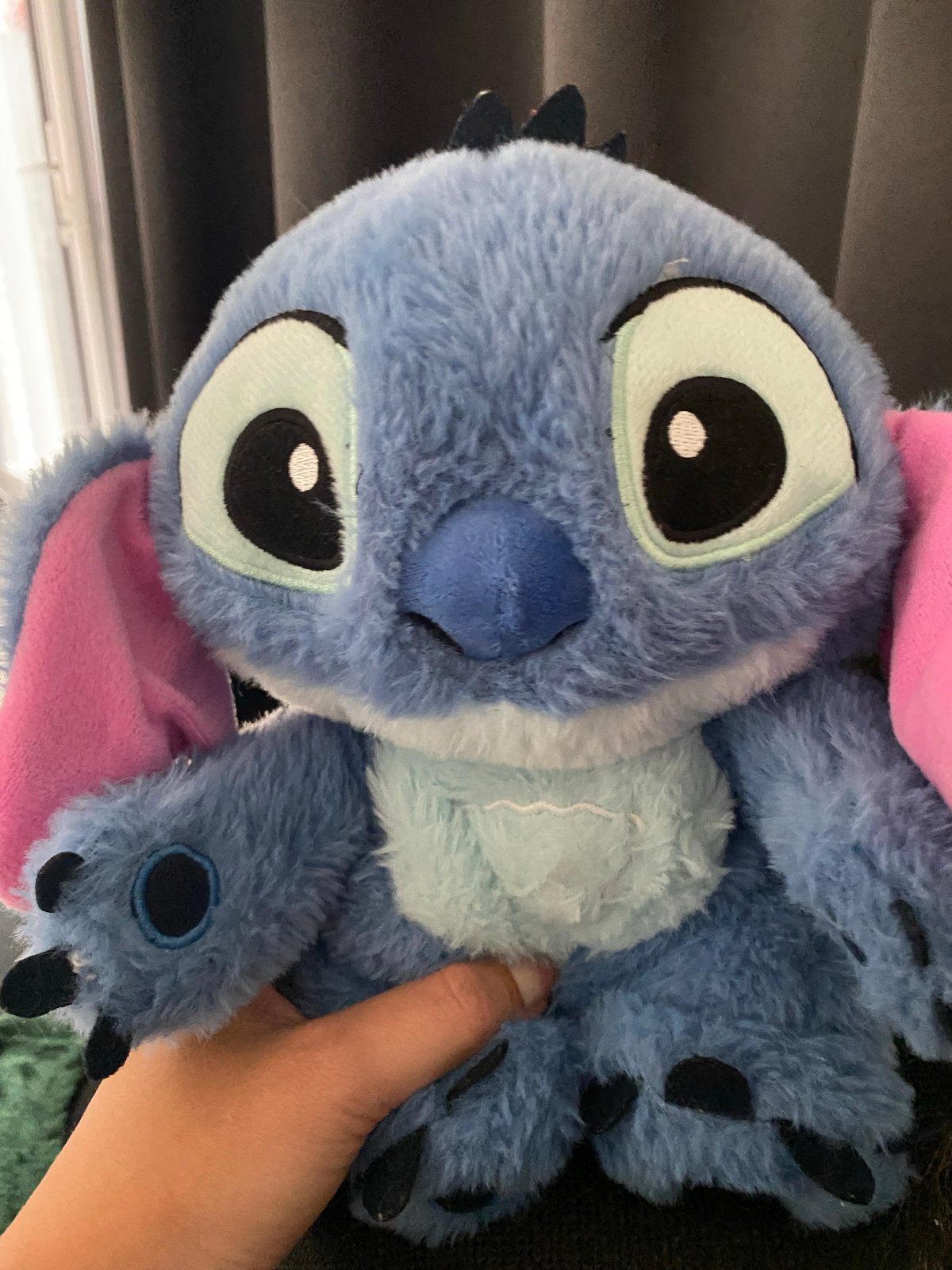 Disney Stitch knuffel met ademhaling/lichtje, Disney, Overige typen, Blauw, Ophalen of Verzenden