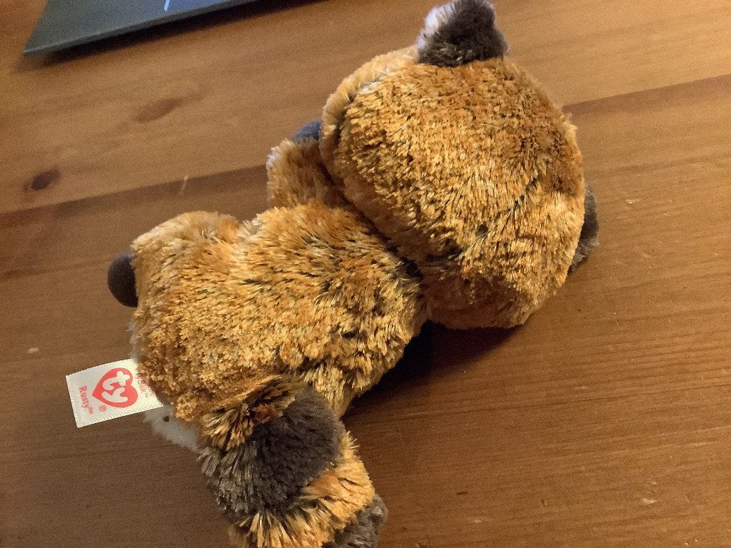 Ty Beanie Boo knuffel Rusty The Raccoon 2015, 15 cm, Overige typen, Ophalen of Verzenden, Ty, Met label
