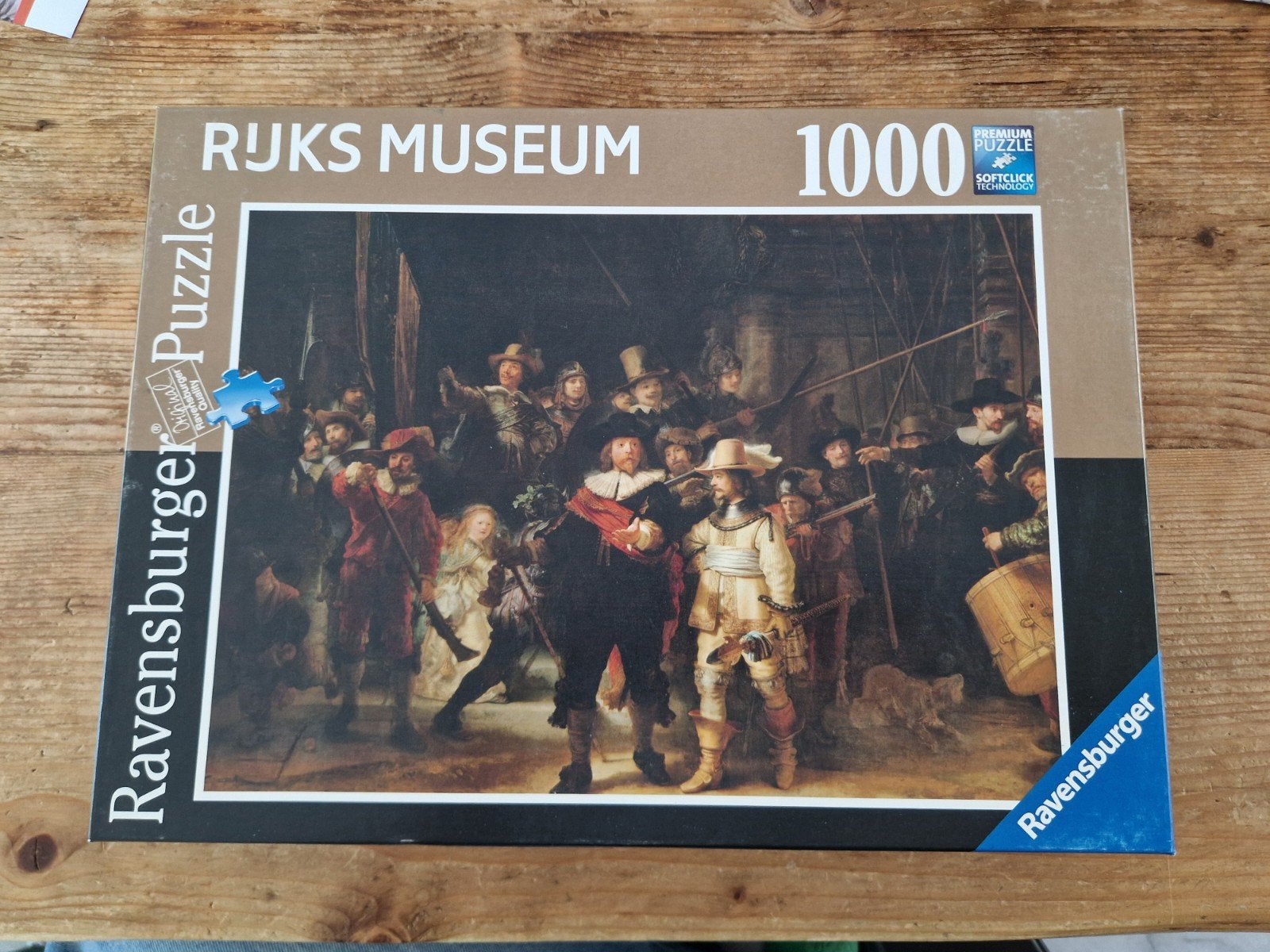 Rijksmuseum puzzel Nachtwacht, Hobby en Vrije tijd, Denksport en Puzzels, Ophalen of Verzenden, 500 t/m 1500 stukjes, Nieuw, Legpuzzel