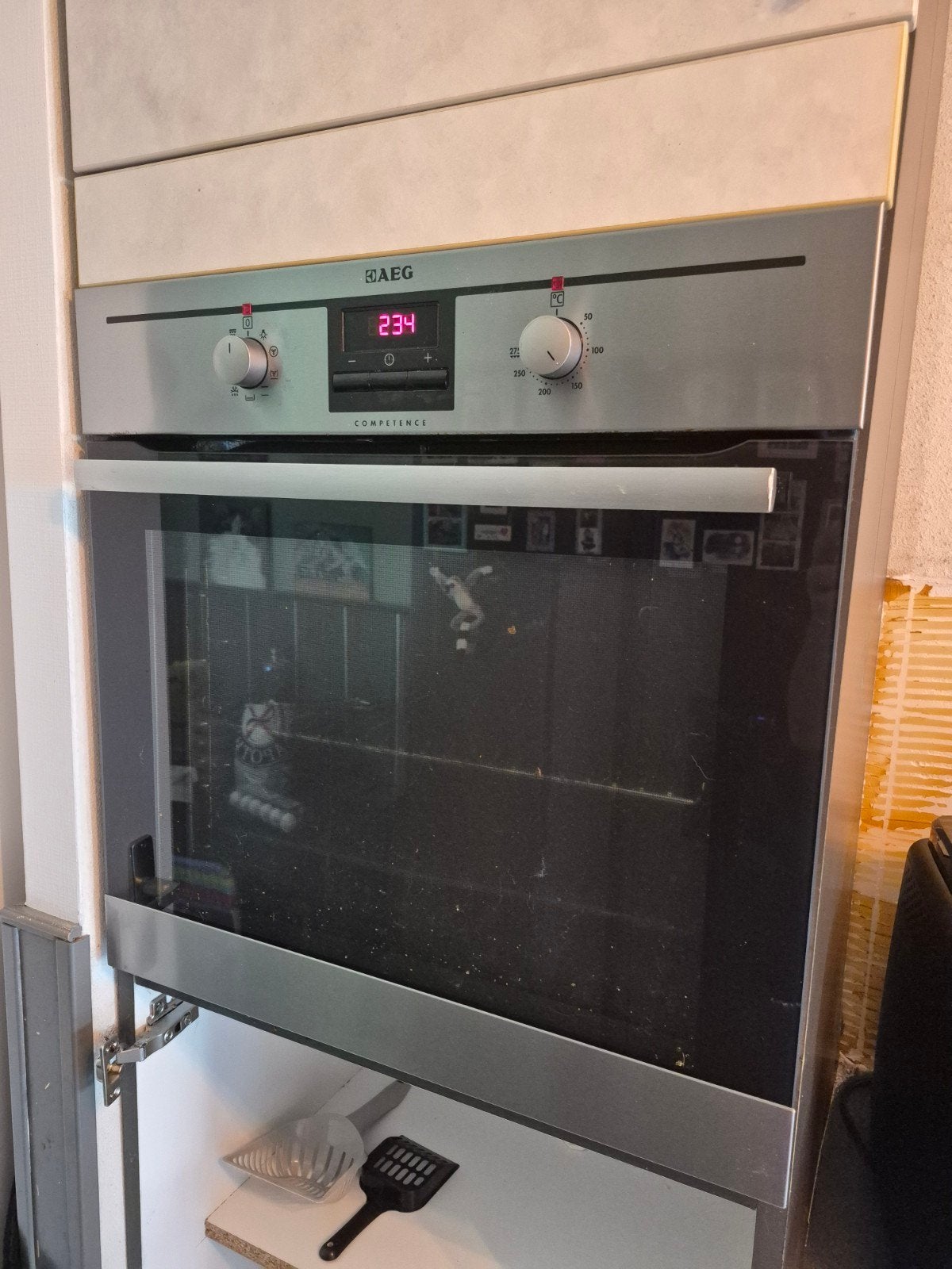 Aeg Inbouw Heteluchtoven - Zilverkleurig, Witgoed en Apparatuur, Ophalen, Gebruikt, Oven, AEG