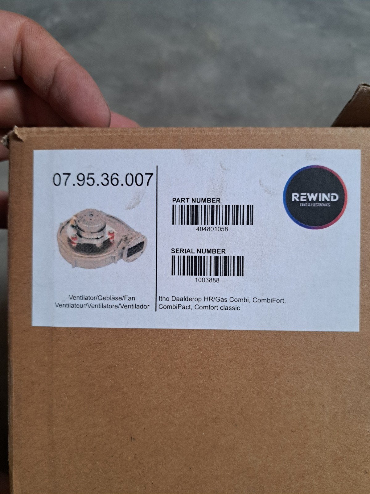Zo goed als nieuwe ventilator Itho daalderop ketel, Doe-het-zelf en Verbouw, Verwarming en Radiatoren, ., Cv-ketel of Combi-ketel