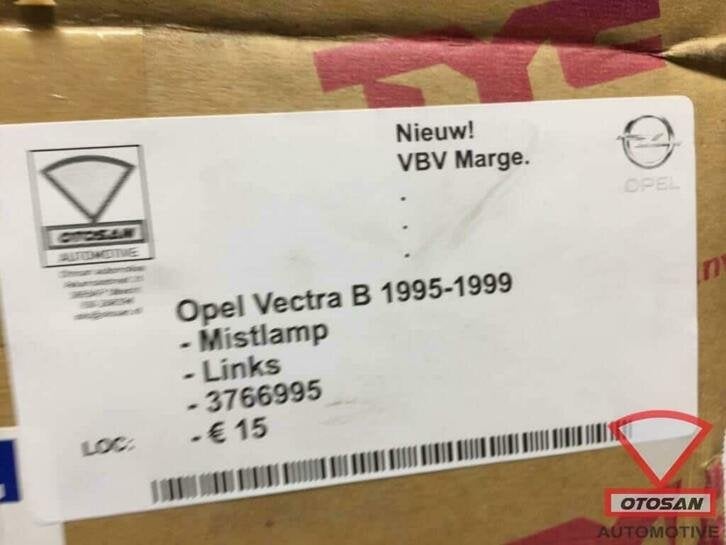 opel vectra b 1995 1999 mistlamp nieuw! links 3766995, Ophalen of Verzenden, Kontakt@opel-infoservice.de, Opel, Bahnhofsplatz 1
65423  Russelsheim am Main, DE