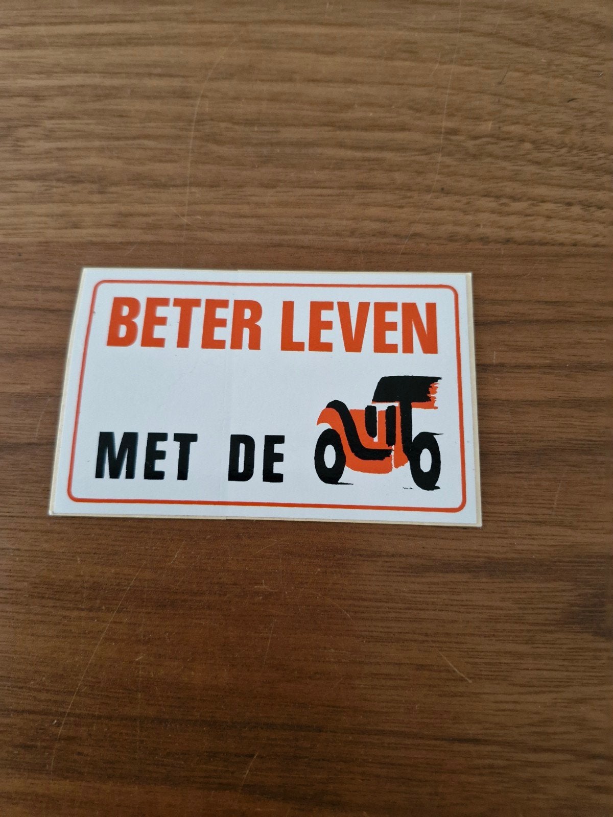 1024 Sticker "Beter Leven met de Ouwe" 12x7 cm, Ophalen of Verzenden, Zo goed als nieuw, Sticker