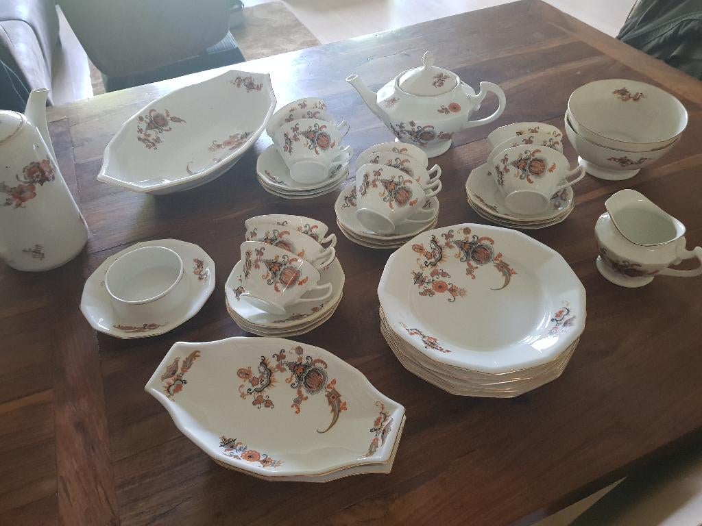 Vintage servies Petrus Regout Jamin, Antiek en Kunst, Antiek | Servies compleet, Ophalen