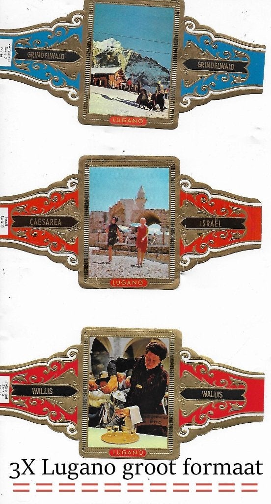 3x sigarenbandjes lugano groot formaat, Ophalen of Verzenden, Zo goed als nieuw, Sigarenbandjes