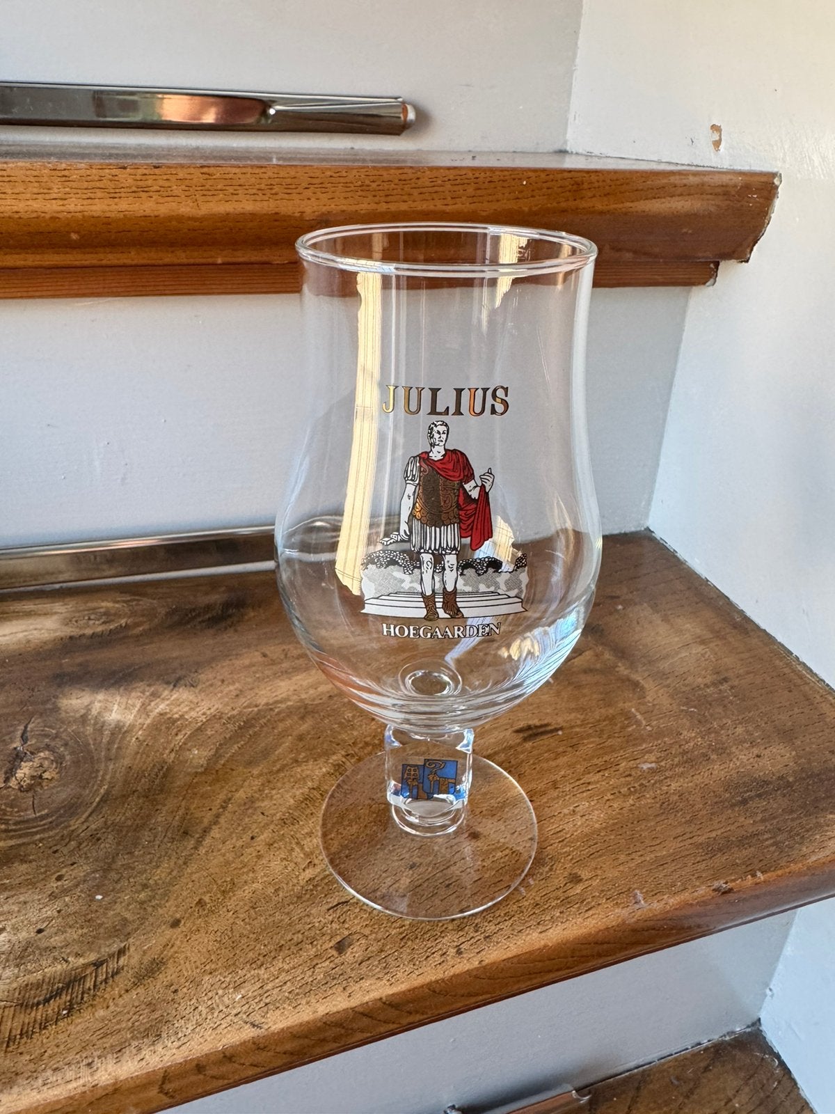 Hoegaarden Julius bierglas, Ophalen of Verzenden, Zo goed als nieuw, Glas of Glazen, Overige merken