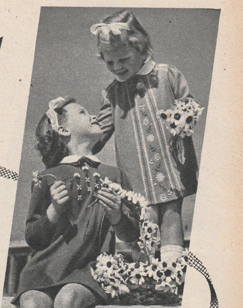 Retro reclame 1940 Bleyle kindermode meisjes jurkjes, Verzenden, Overige typen