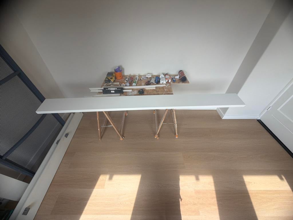 MDF vensterbank 229x20cm, Doe-het-zelf en Verbouw, Hout en Planken, Ophalen, Overige typen, Nieuw, 200 tot 250 cm