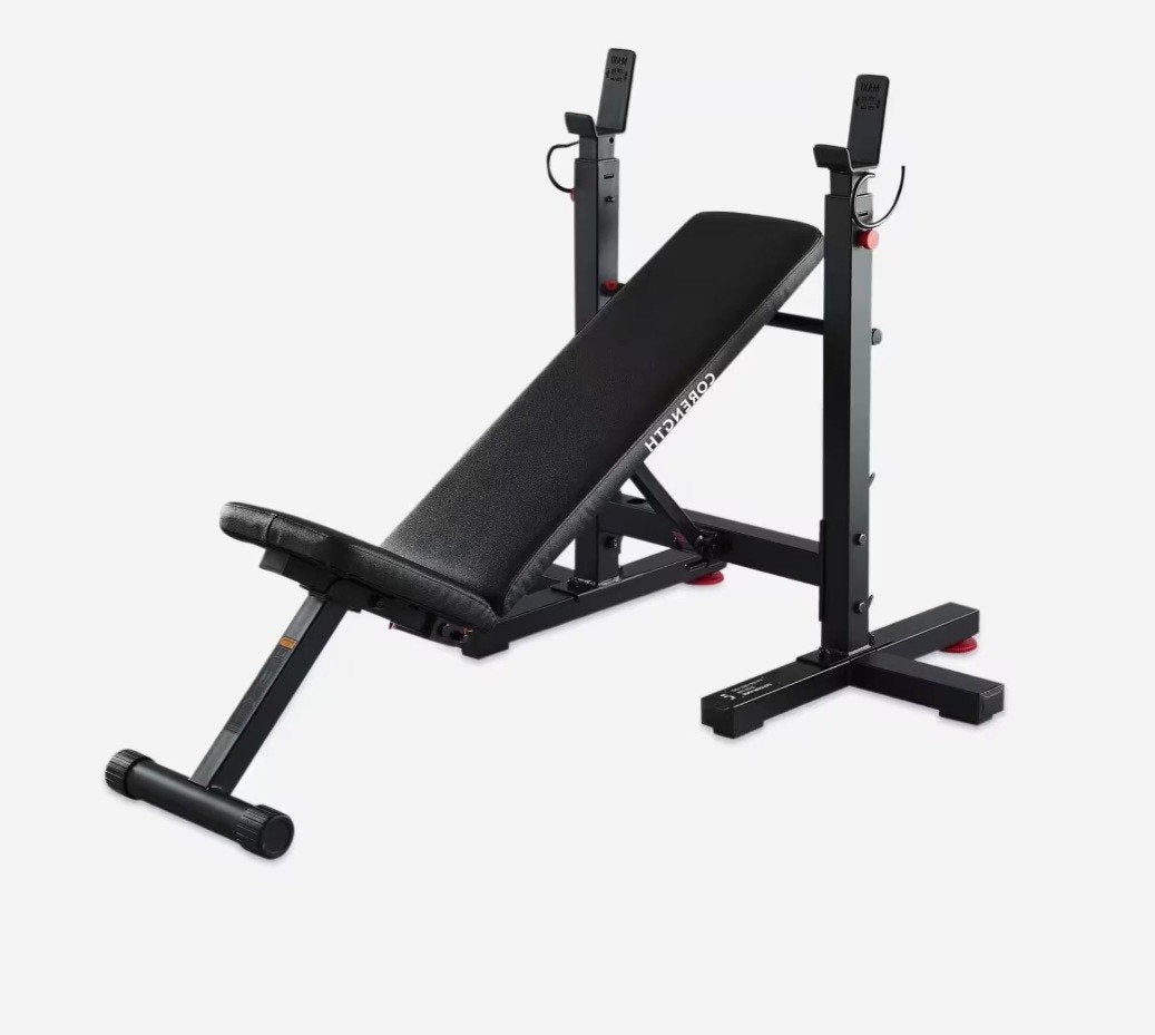 Verstelbare Fitnessbank met Haltersteun - Zo goed als nieuw, Sport en Fitness, Ophalen, Zo goed als nieuw, Armen, Fitnessbank