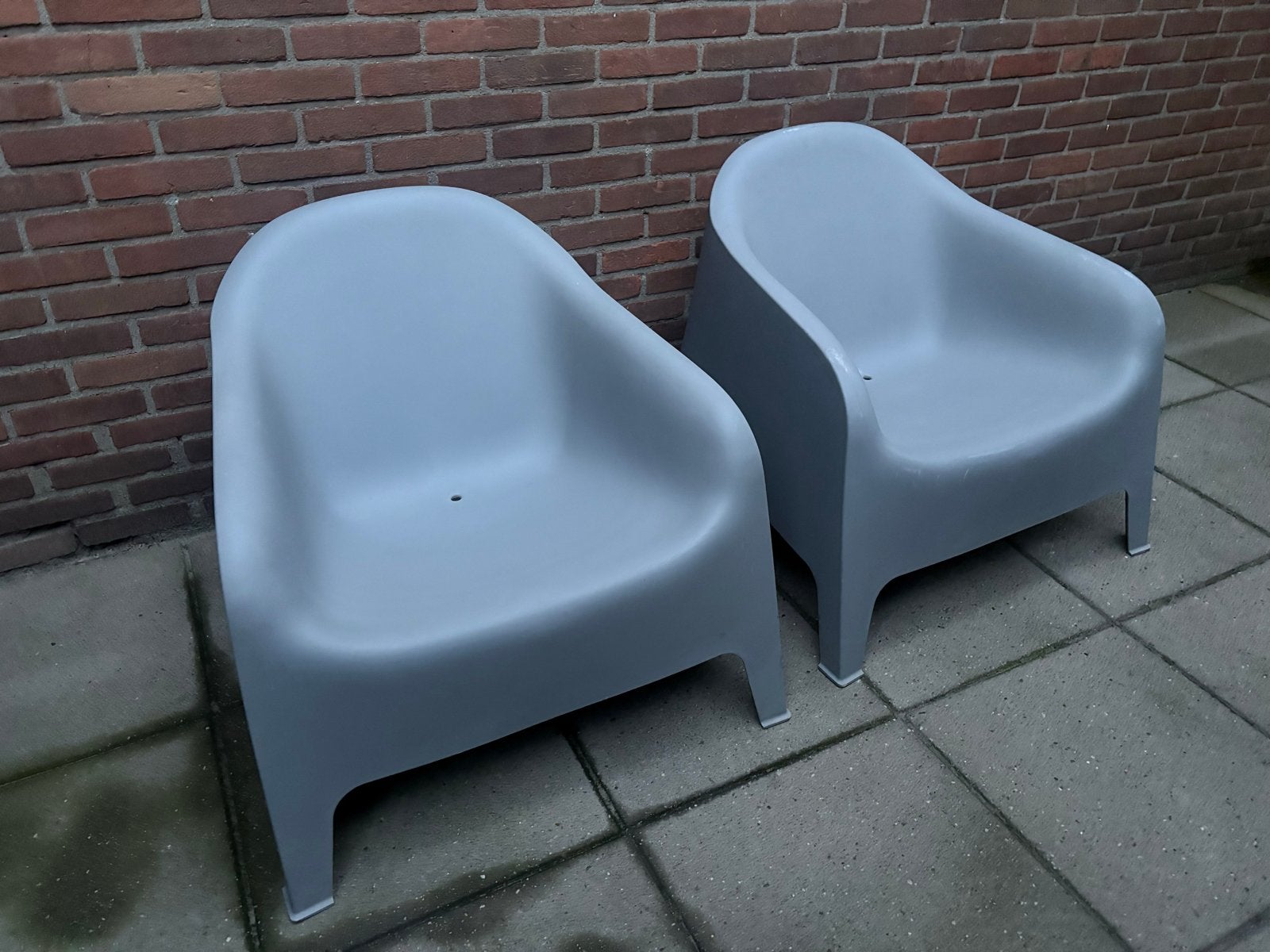 IKEA SKARPÖ tuinstoelen set van 2 – antraciet, Tuin en Terras, Ophalen, Gebruikt, Kunststof