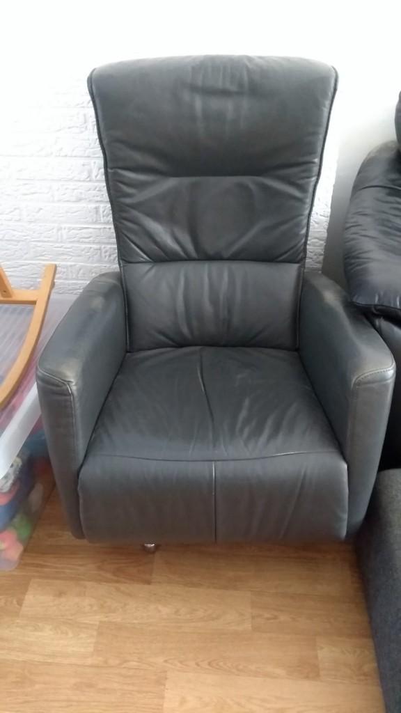 relax fouteuil, Huis en Inrichting, Fauteuils, Ophalen, Gebruikt, Leer, 50 tot 75 cm