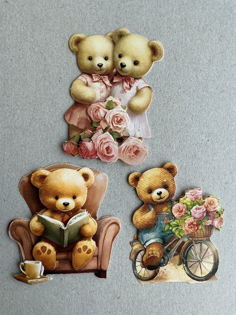 Setje 3 geknipte en geplakte 3D plaatjes (96), Hobby en Vrije tijd, Kaarten | Zelf maken, Ophalen of Verzenden, Nieuw, Overige thema's