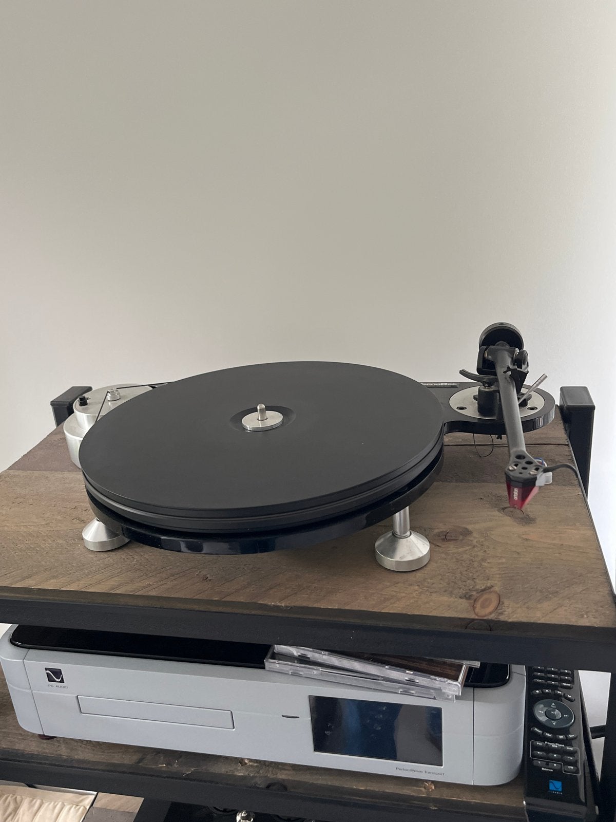 Michell TecnoDec platenspeler met Rega arm, Ophalen of Verzenden, Gebruikt, Platenspeler, Overige merken