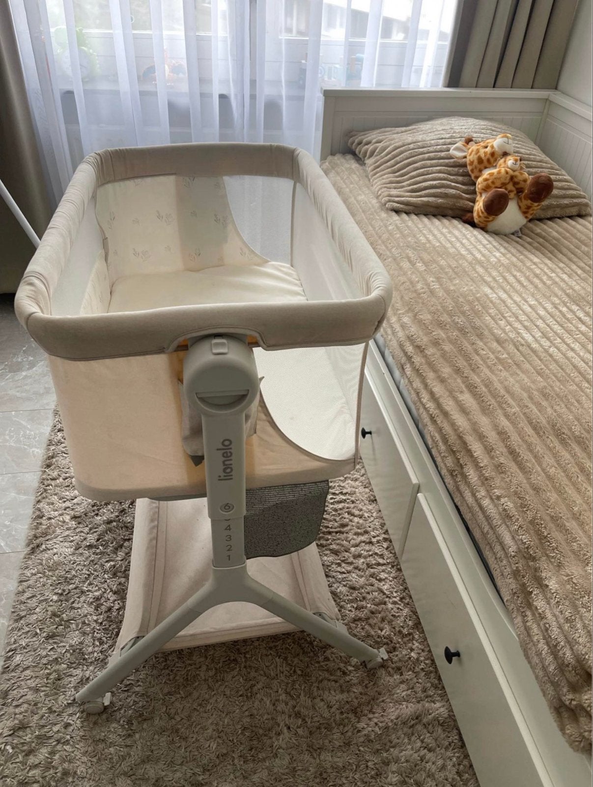 Lionelo Side-by-Side Wieg/Co-sleeper - Zo goed als nieuw, Ophalen, Zo goed als nieuw, Wieg