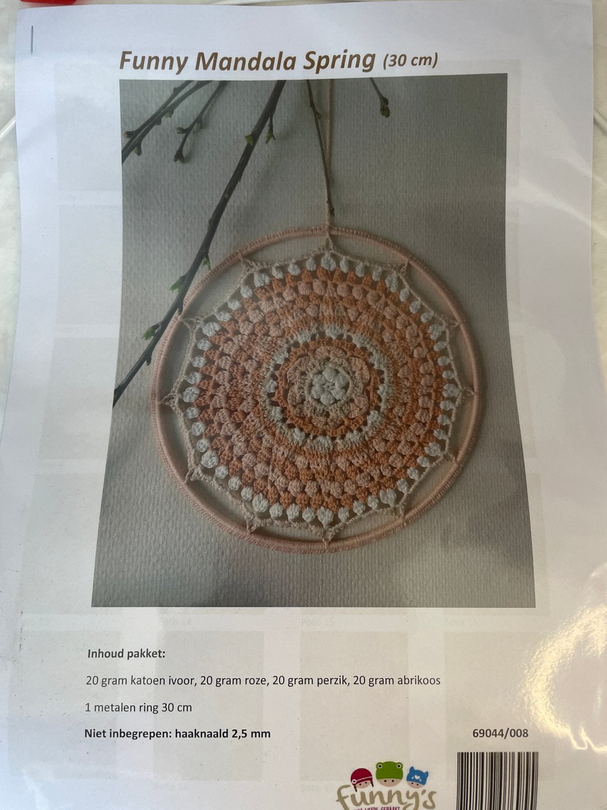 Funny Mandala Spring Haakpakket (30 cm), Hobby en Vrije tijd, -, -, Nieuw, Ophalen of Verzenden