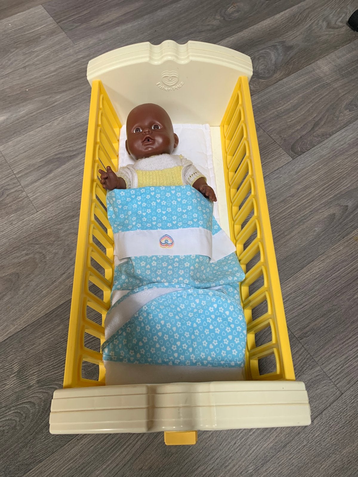 Poppenbed compleet met toebehoren Fisher Price, Ophalen, Gebruikt, Speelset
