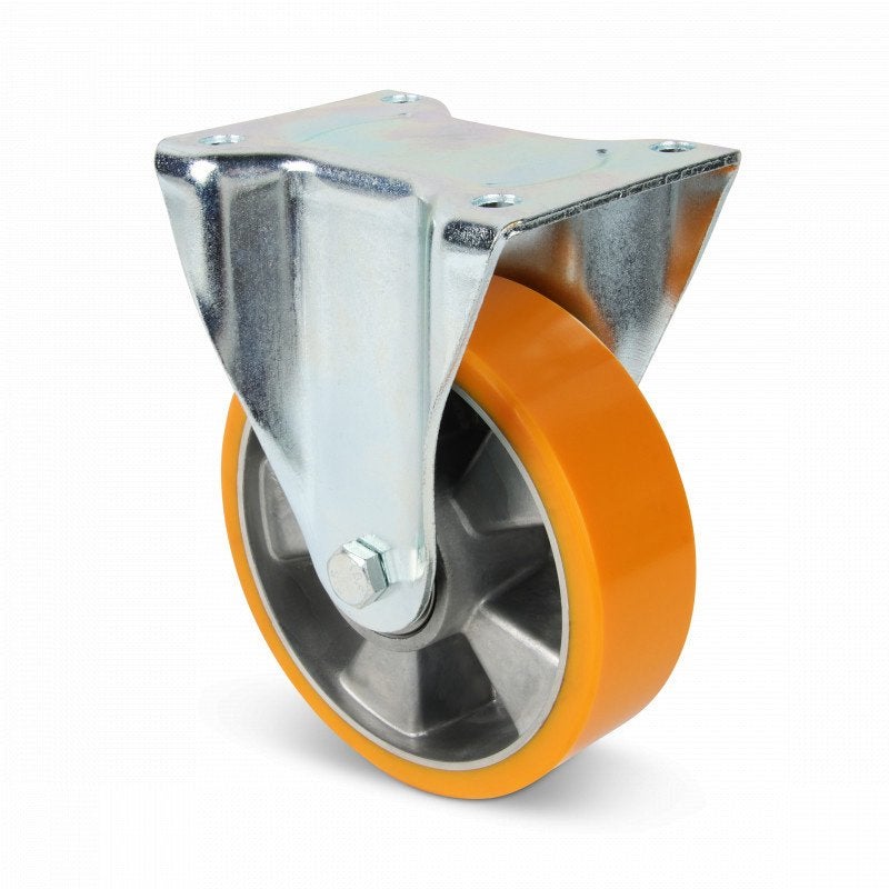 bokwiel 250 mm met kogellager PU - 1000 kg draagvermogen, Ophalen of Verzenden, Zo goed als nieuw