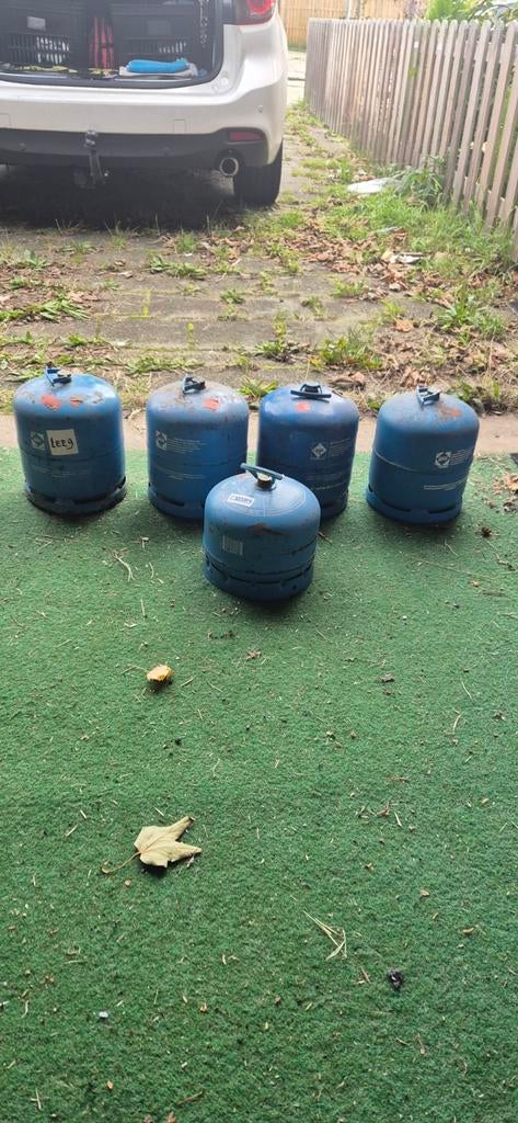 5 gasflessen van camping gaz TEAB, Caravans en Kamperen, Kampeeraccessoires, Ophalen