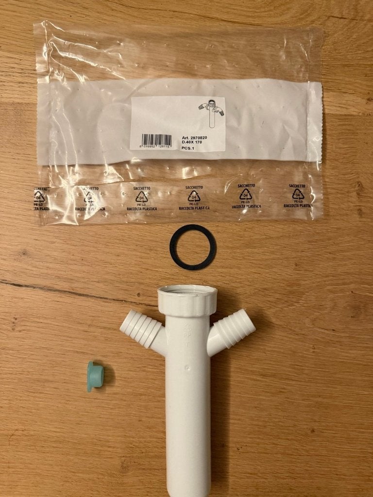 7x Dubbele wasmachine-/vaatwasseraansluiting 40 mm, Ophalen of Verzenden, Nieuw, Wastafel