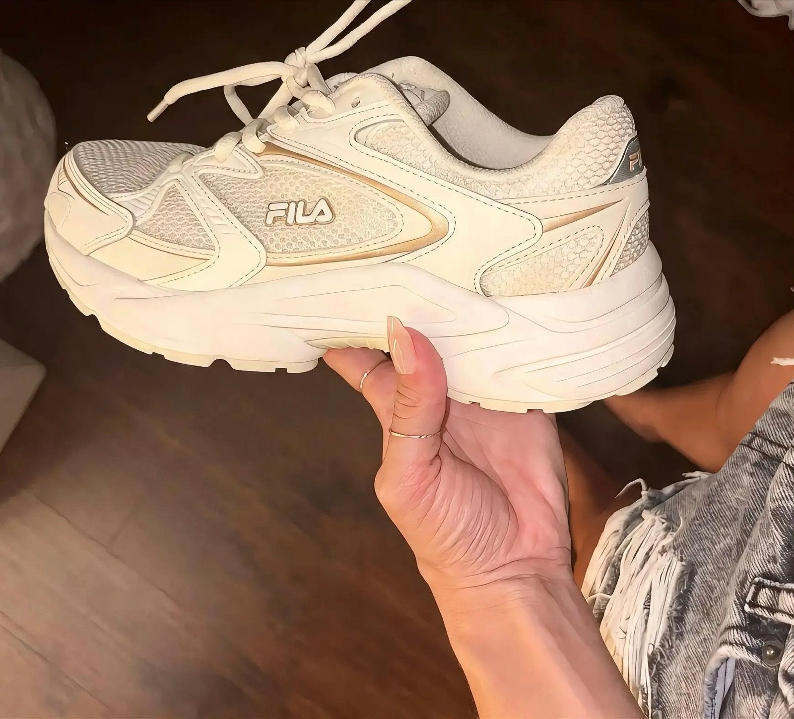 Fila Sneakers Dames - Zo goed als nieuw (38), Ophalen of Verzenden, Zo goed als nieuw, Wit, Sneakers of Gympen