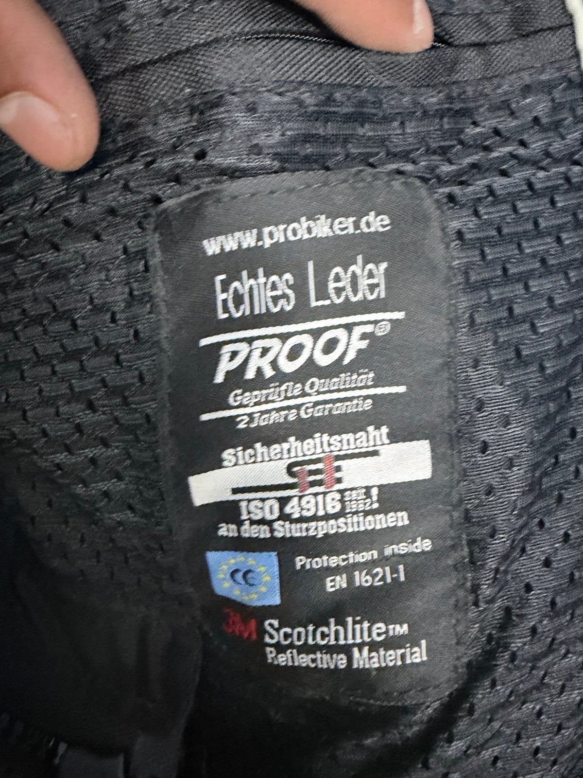 Probiker Leren Motorjas - Maat 38, Motoren, Ophalen of Verzenden, Tweedehands, Dames, Jas | leer