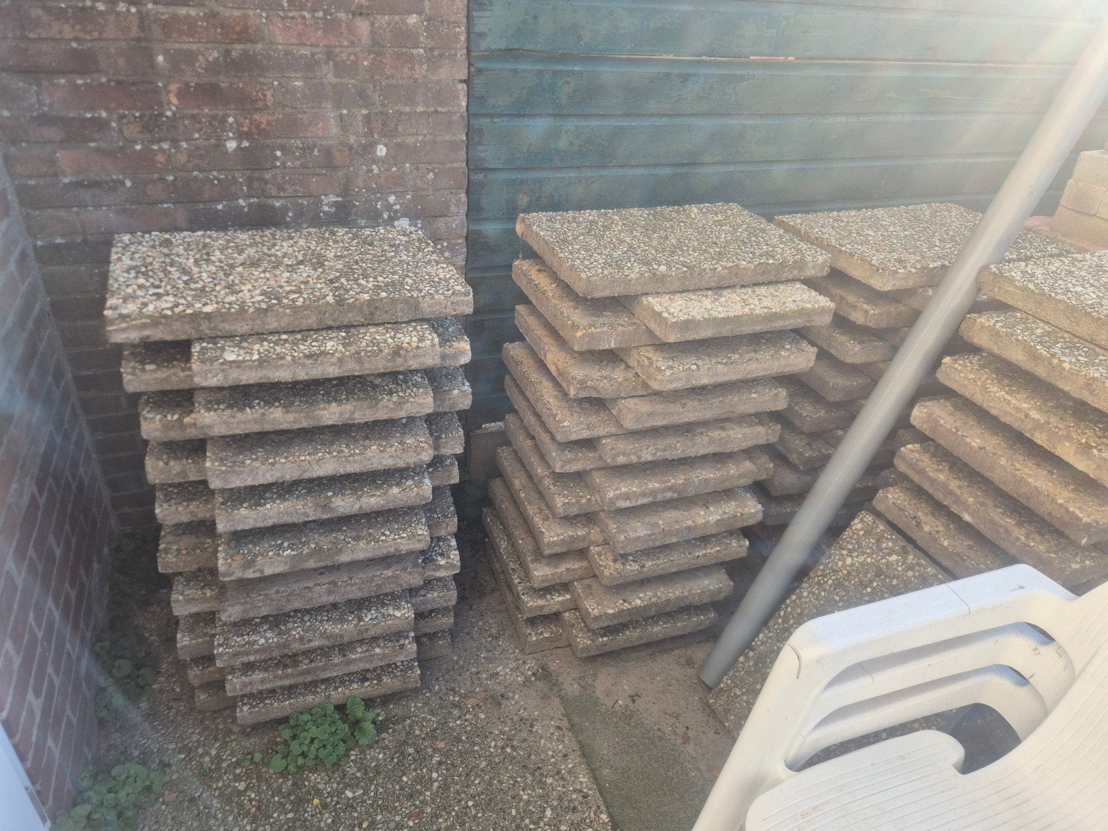 Gratis af te halen: Gebruikte terrastegels 60x40x5 cm, Ophalen, Gebruikt, 10 m² of meer, Beton