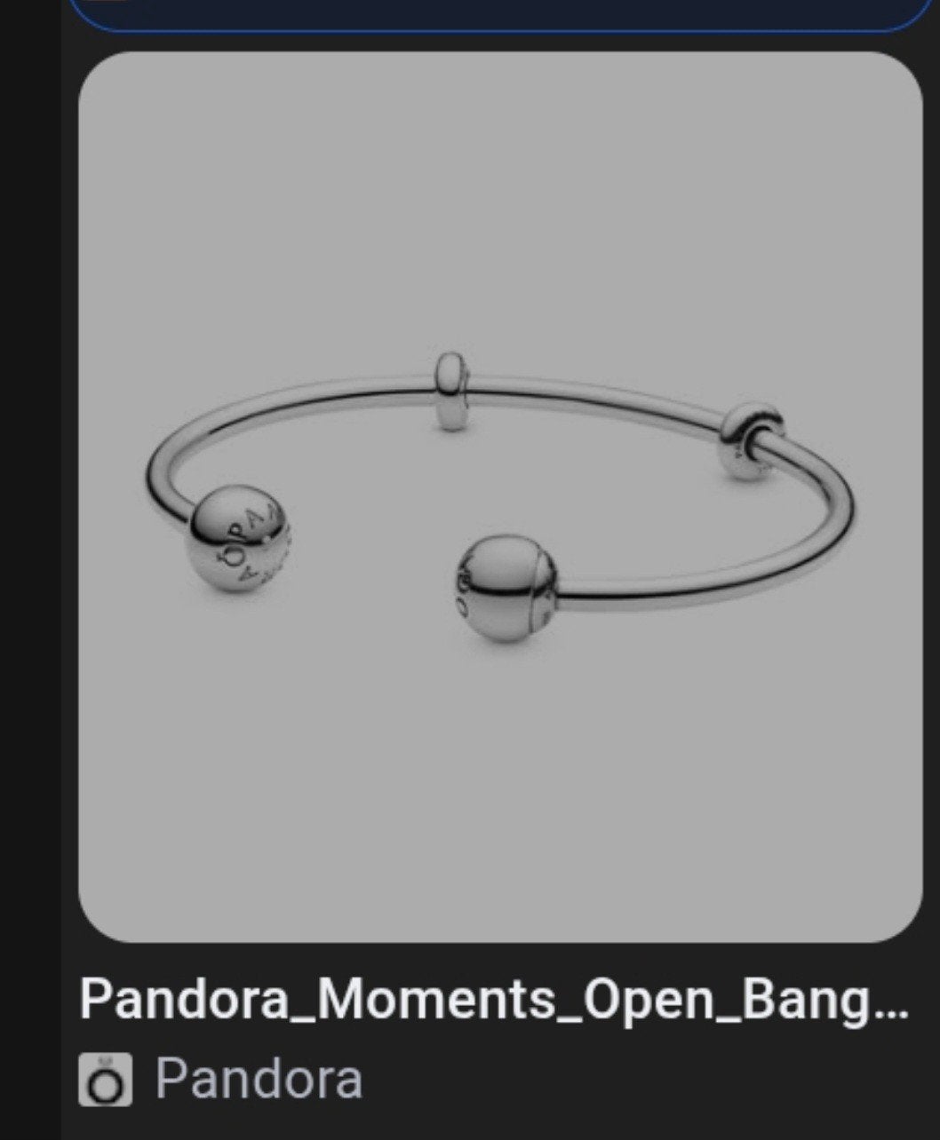 Pandora Moments Open Bangle GEZOCHT!!, Pandora, Ophalen of Verzenden, Zo goed als nieuw, 1 bedel