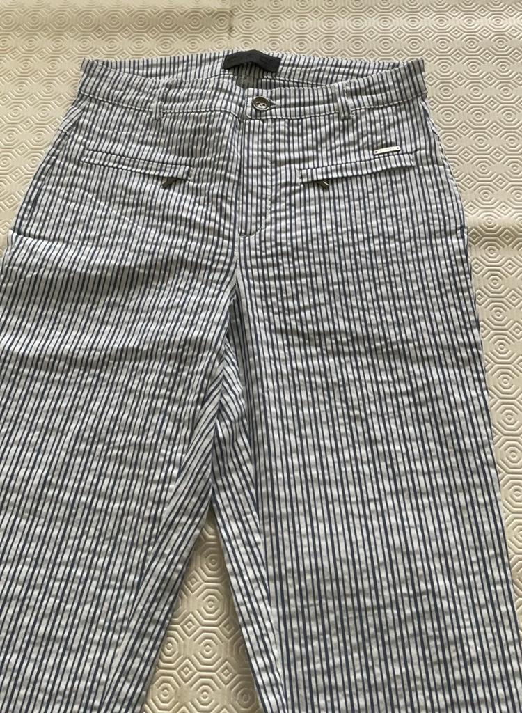 C-RO broek wit/grijs-blauw, Zo goed als nieuw, Maat 36 (S), Lang, Verzenden