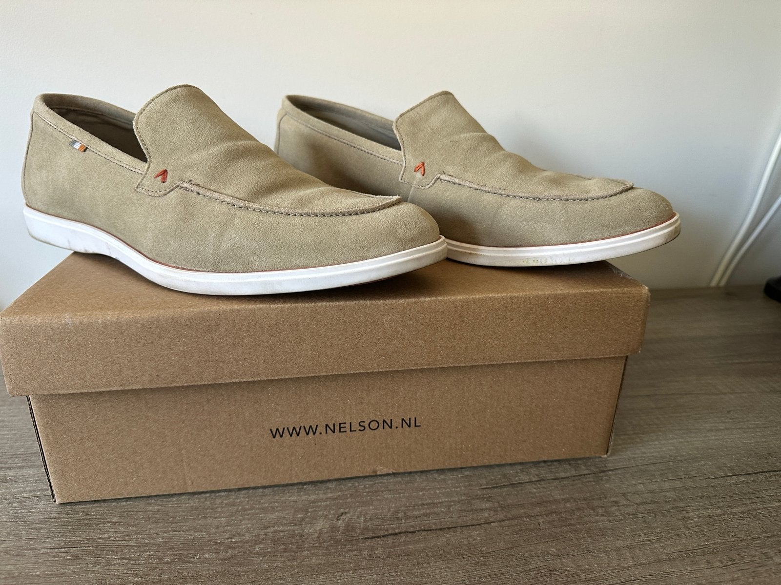 Nelson Loafers - Beige - Maat 46, Loafers, Overige kleuren, Ophalen of Verzenden, Zo goed als nieuw