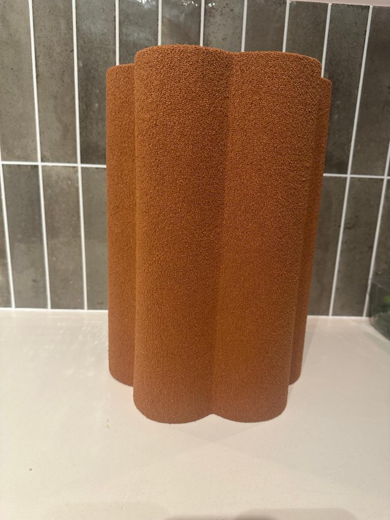 Kwantum Lampenkap Bruin/Oranje Bloemvorm - Zo goed als nieuw, Ophalen, Zo goed als nieuw, Overige vormen, Bruin