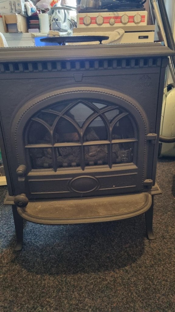 moderne gashaard in klassiek model Type Jotul F 3, Ophalen, Zo goed als nieuw, Vrijstaande haard, Gashaard