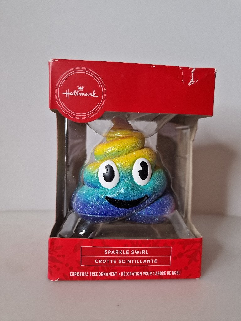 Hallmark Keepsake Ornament Sparkle Swirl poop emoji kerst, Ophalen of Verzenden, Nieuw