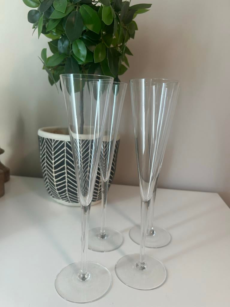 Rogaska Champagne Glazen - Set van 4, Antiek en Kunst, Antiek | Glas en Kristal, Ophalen of Verzenden
