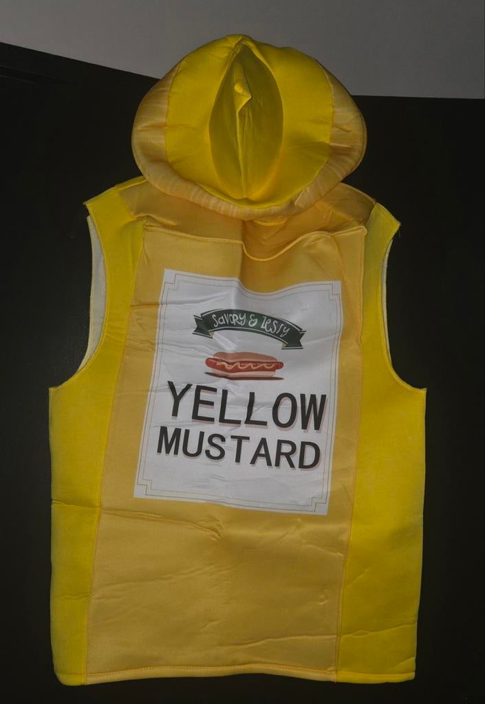 Exclusief Mosterd verkleed pak yellow mustard xl, Ophalen, Carnaval, Kleding, Halloween