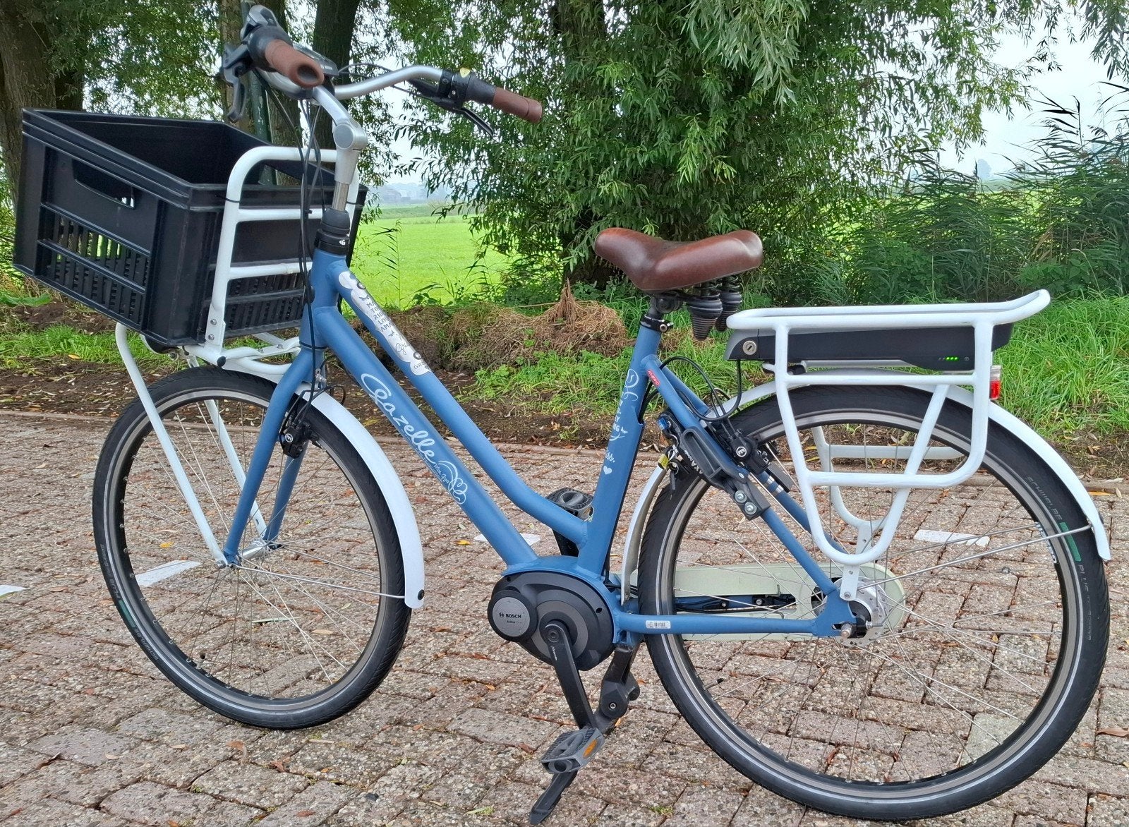 elektrische Gazelle damesfiets/transportfiets, Bosch motor✅️, Fietsen en Brommers, Ophalen, Versnellingen, Gazelle, 53 tot 56 cm
