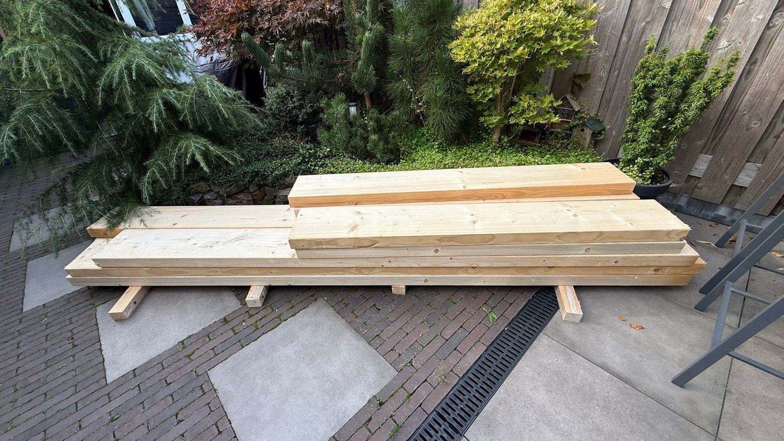 Vuren balken 75x250 mm restpartij, Doe-het-zelf en Verbouw, Ophalen, Nieuw, Balk, Vuren